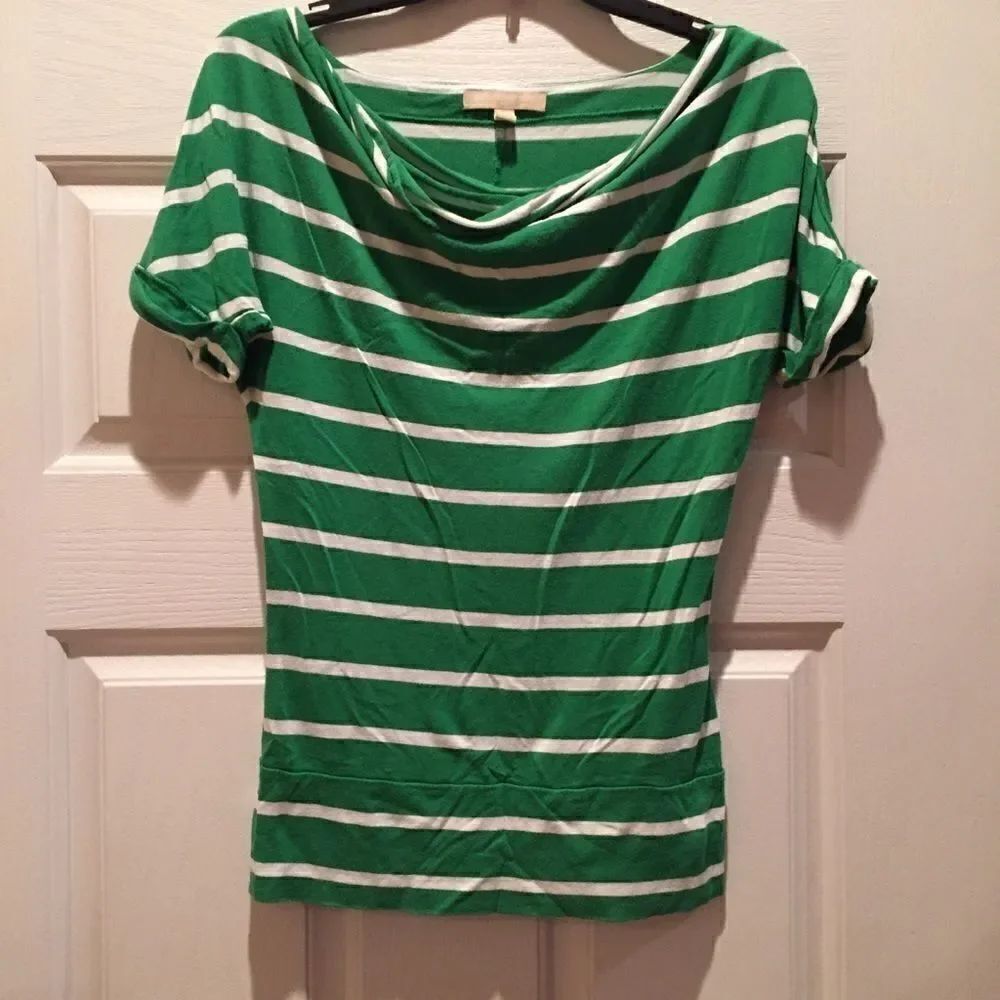 Banana Republic Factory Green Striped Top
